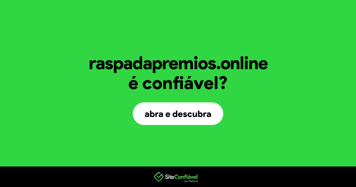 O site raspadapremios.online é confiável?