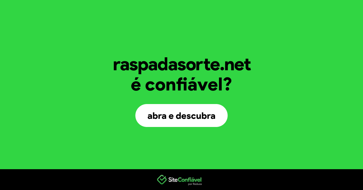 O site raspadasorte.net é confiável?
