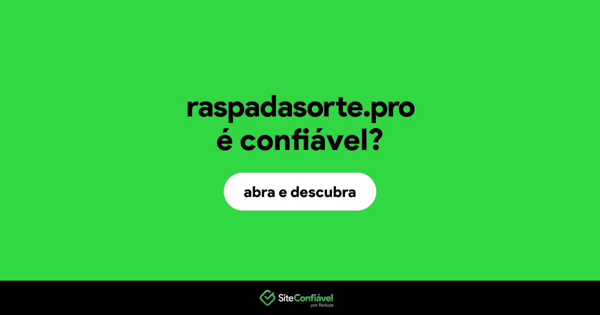 O site raspadasorte.pro é confiável?