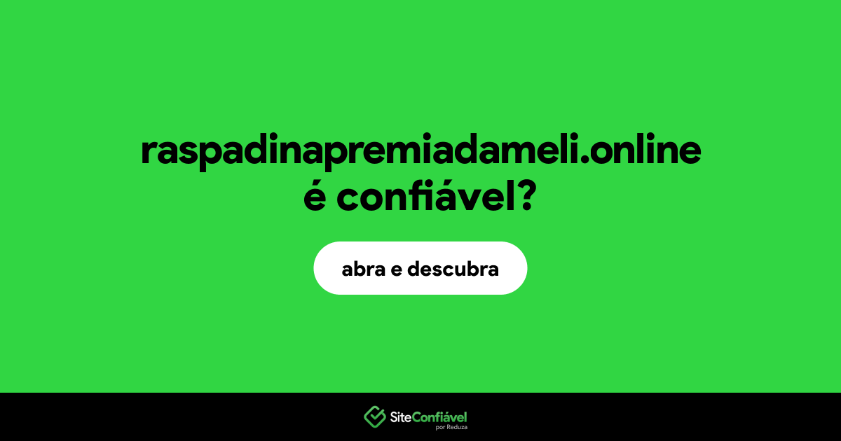 O site raspadinapremiadameli.online é confiável?