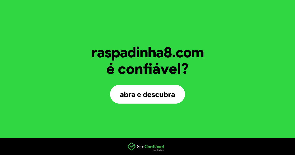 O site raspadinha8.com é confiável?