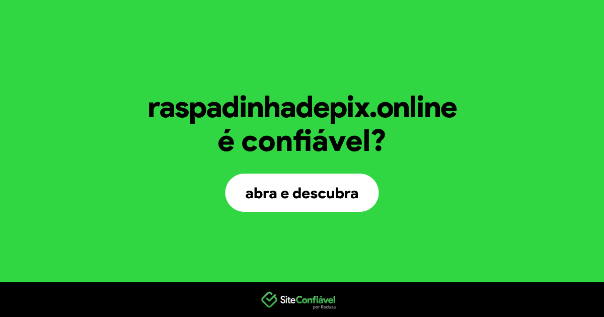 O site raspadinhadepix.online é confiável?