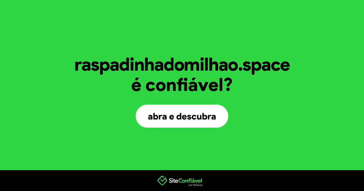 O site raspadinhadomilhao.space é confiável?