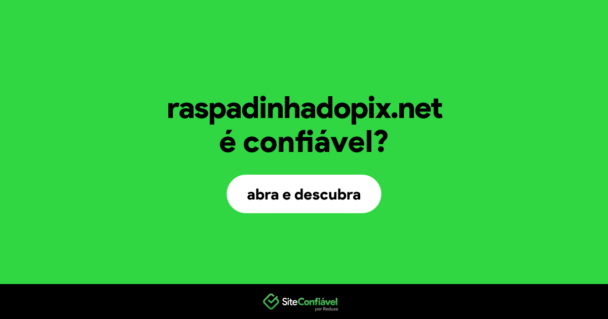 O site raspadinhadopix.net é confiável?