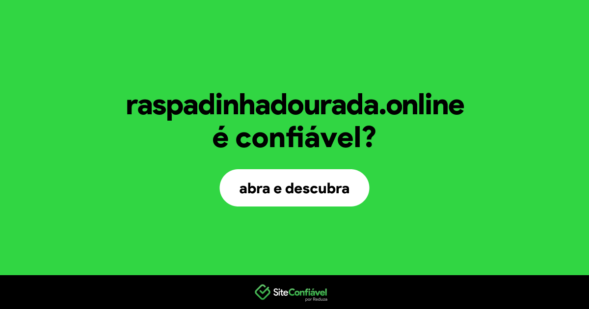 O site raspadinhadourada.online é confiável?