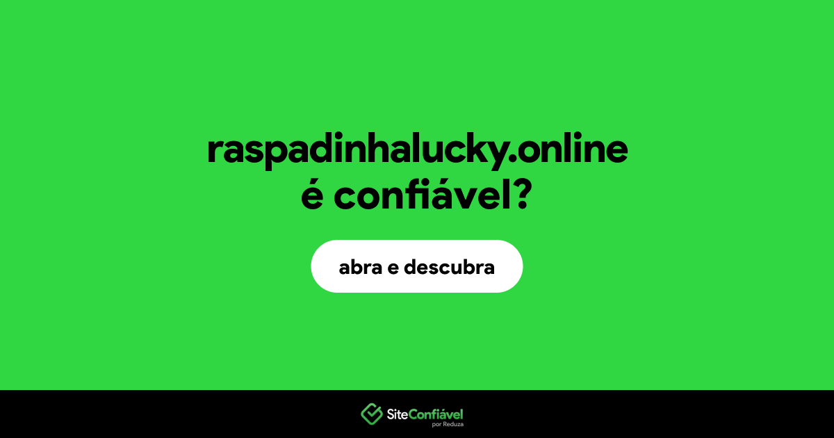 O site raspadinhalucky.online é confiável?