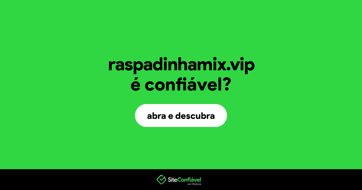 O site raspadinhamix.vip é confiável?