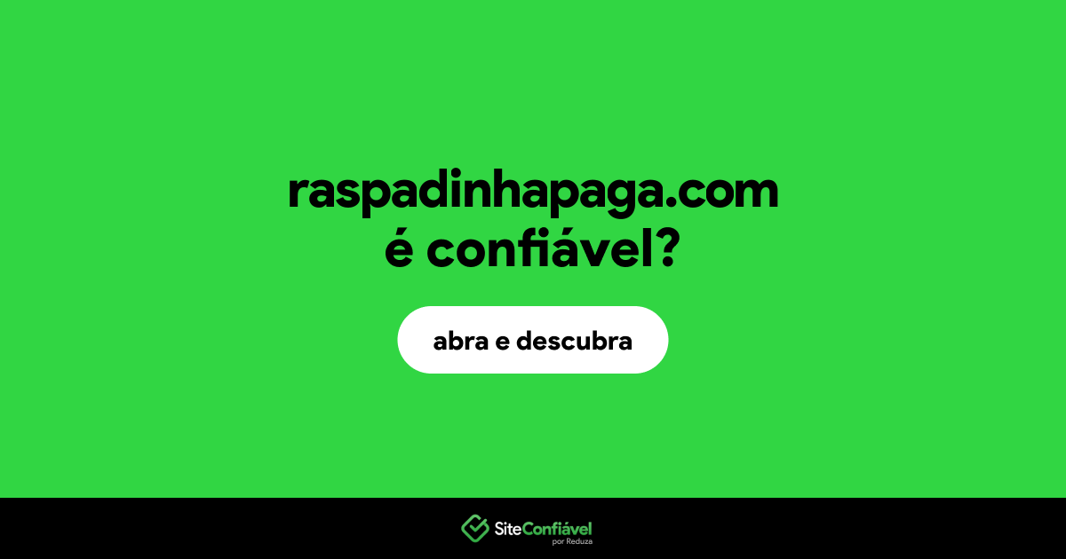 O site raspadinhapaga.com é confiável?