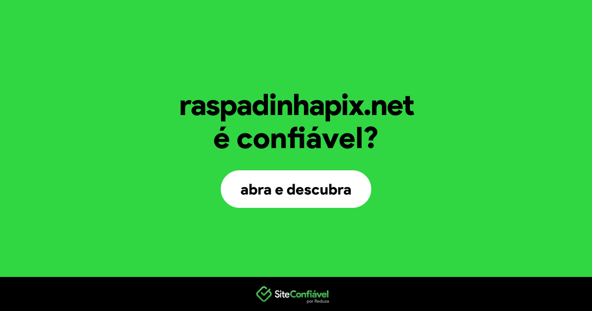 O site raspadinhapix.net é confiável?