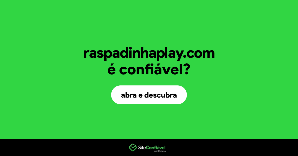 O site raspadinhaplay.com é confiável?