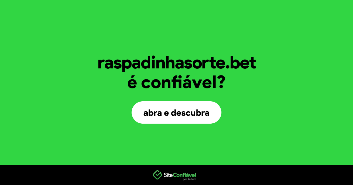 O site raspadinhasorte.bet é confiável?