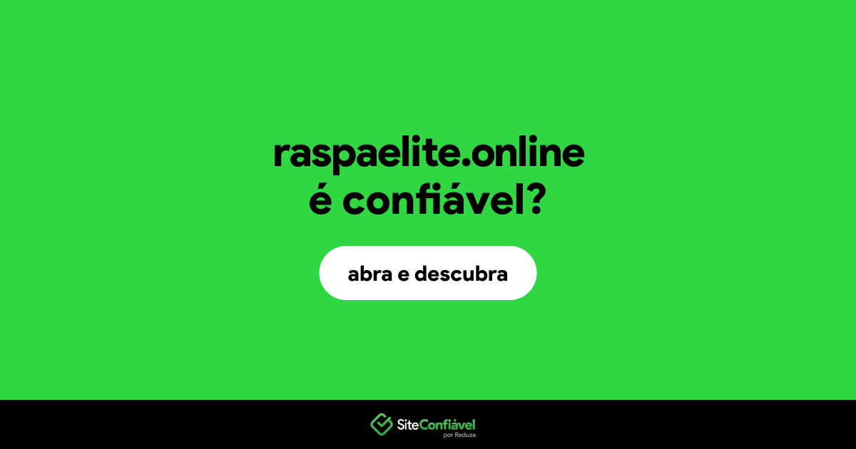 O site raspaelite.online é confiável?