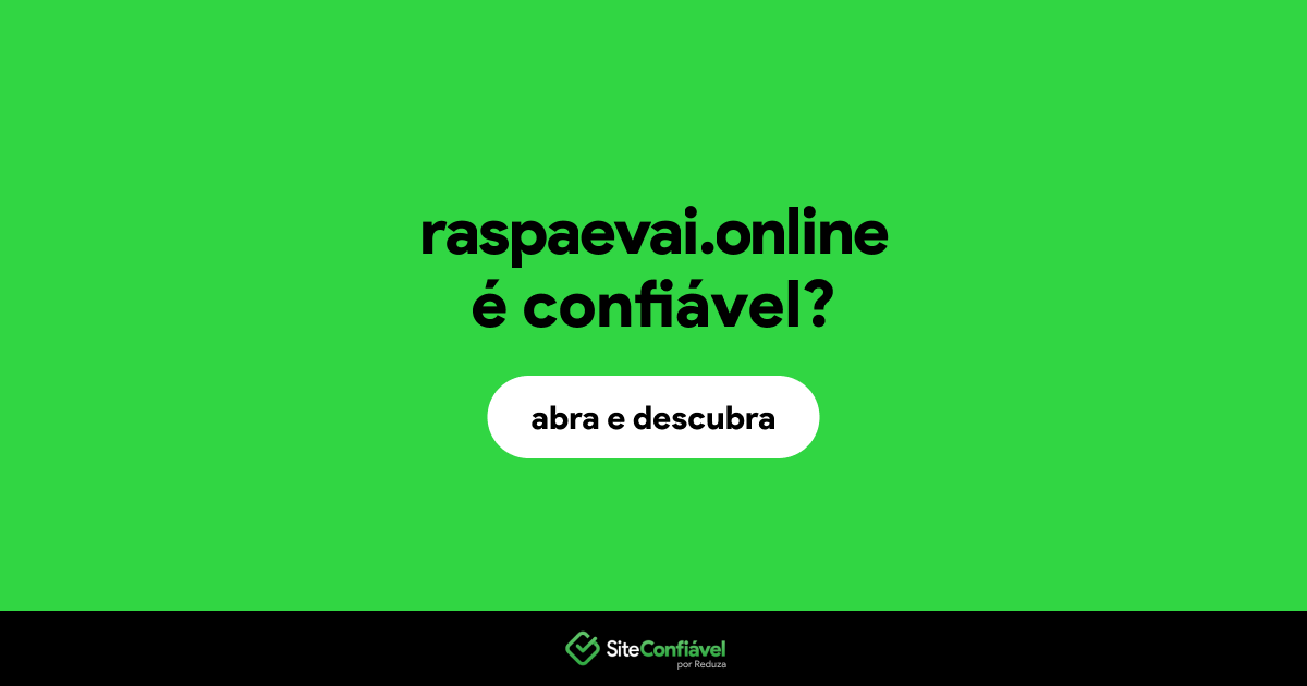 O site raspaevai.online é confiável?