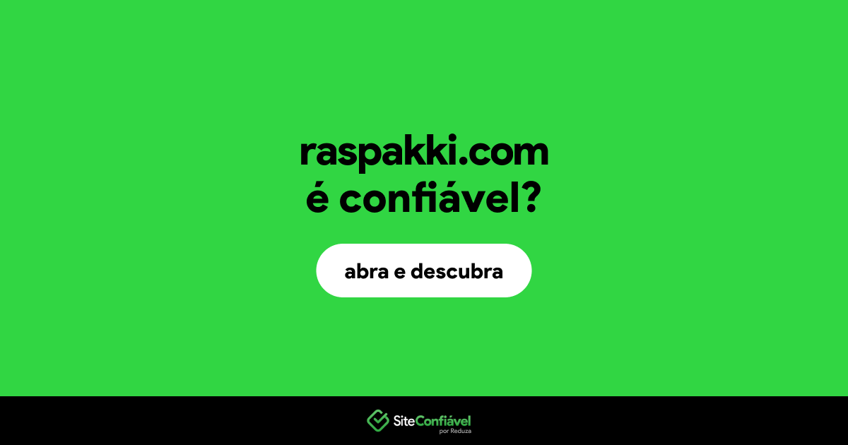 O site raspakki.com é confiável?