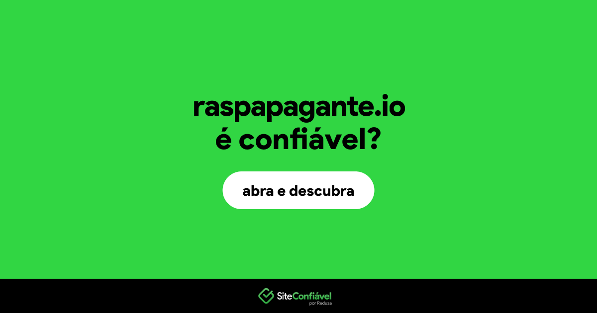 O site raspapagante.io é confiável?