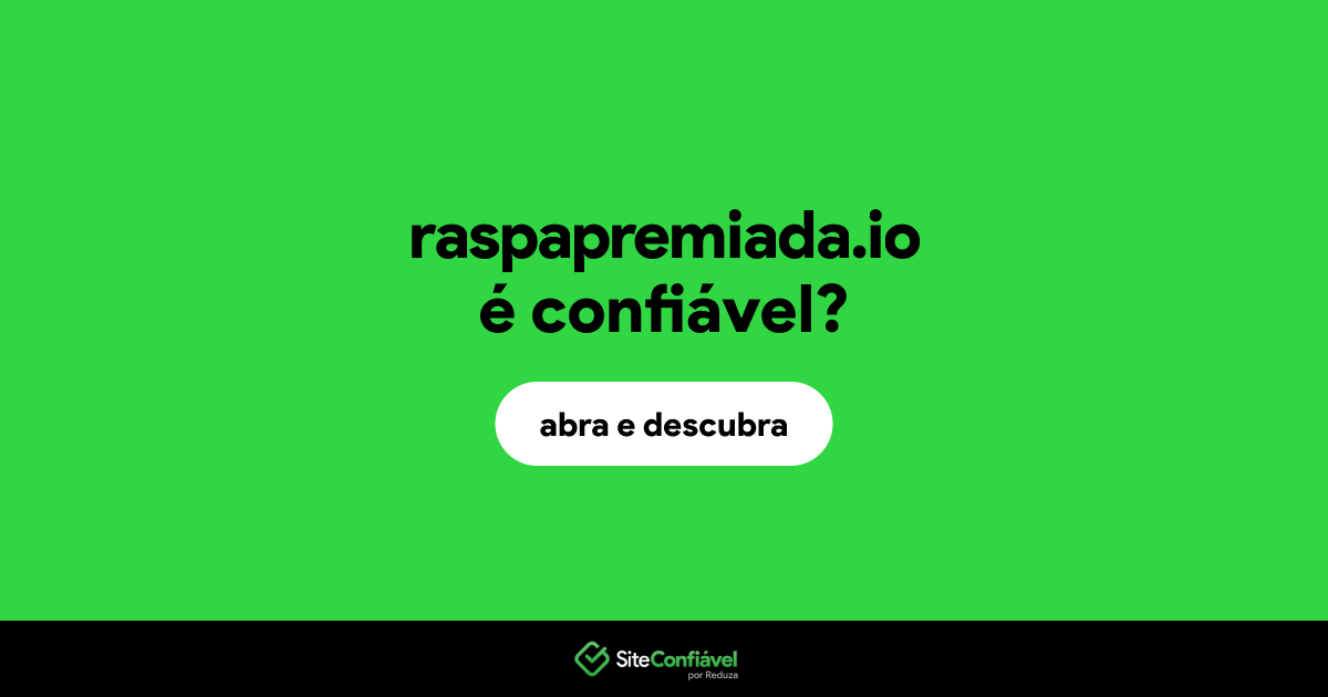 O site raspapremiada.io é confiável?