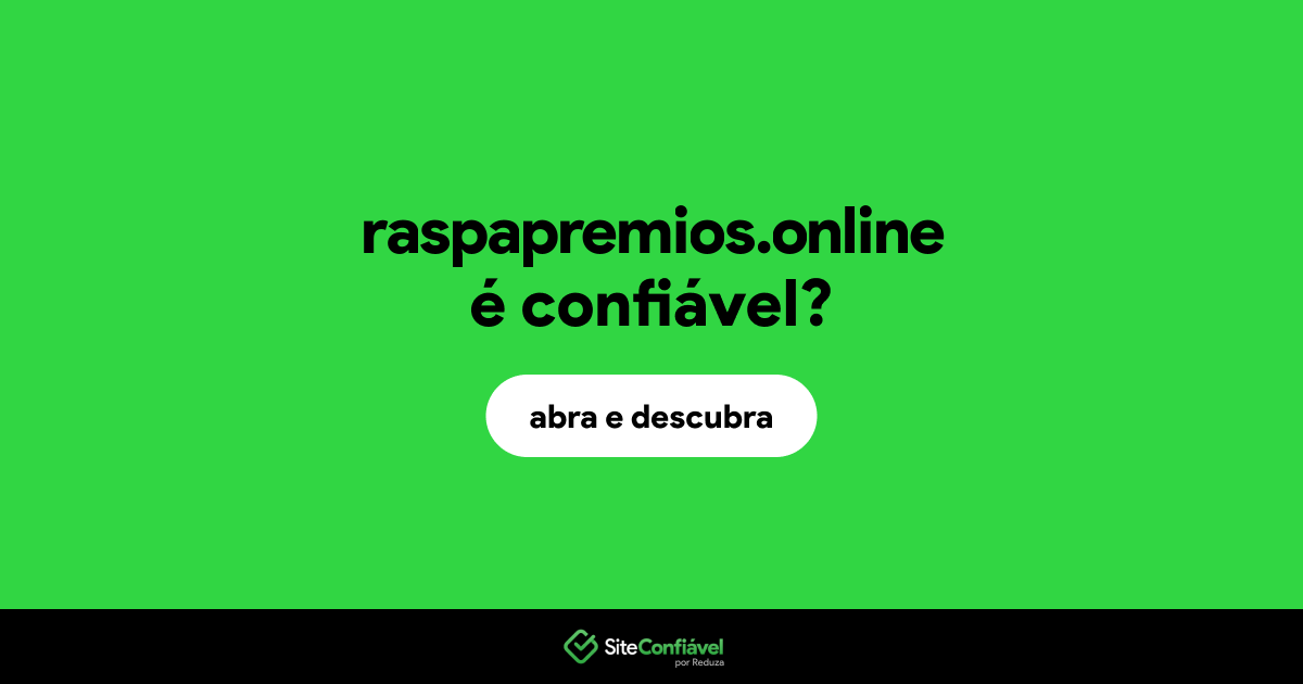 O site raspapremios.online é confiável?