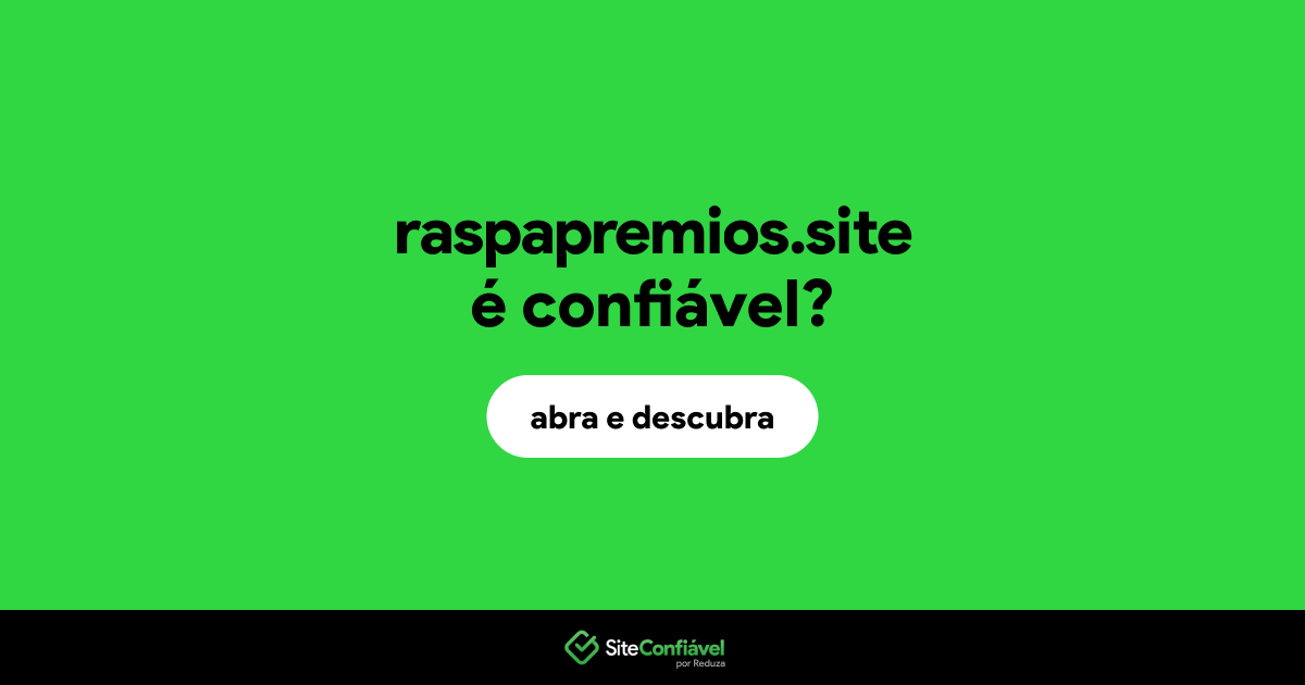 O site raspapremios.site é confiável?