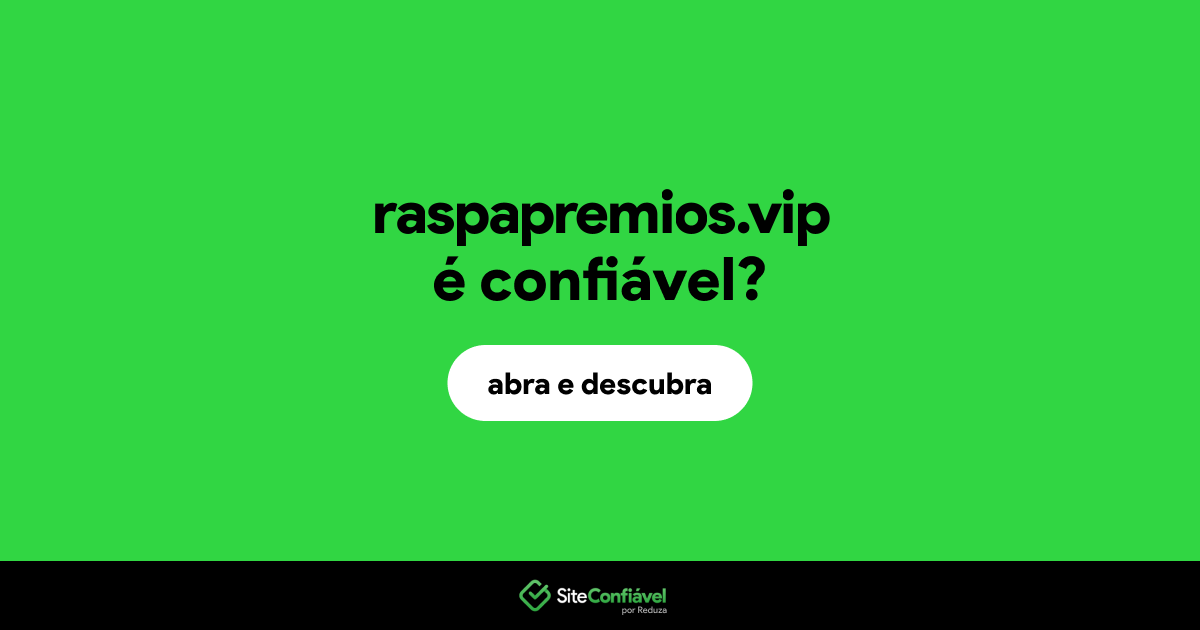 O site raspapremios.vip é confiável?