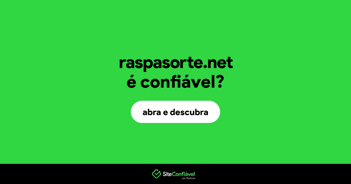 O site raspasorte.net é confiável?