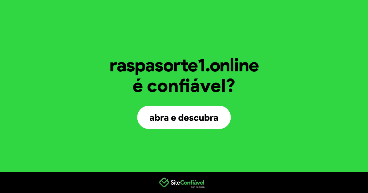 O site raspasorte1.online é confiável?
