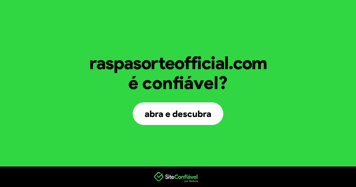 O site raspasorteofficial.com é confiável?