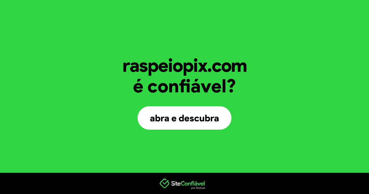O site raspeiopix.com é confiável?