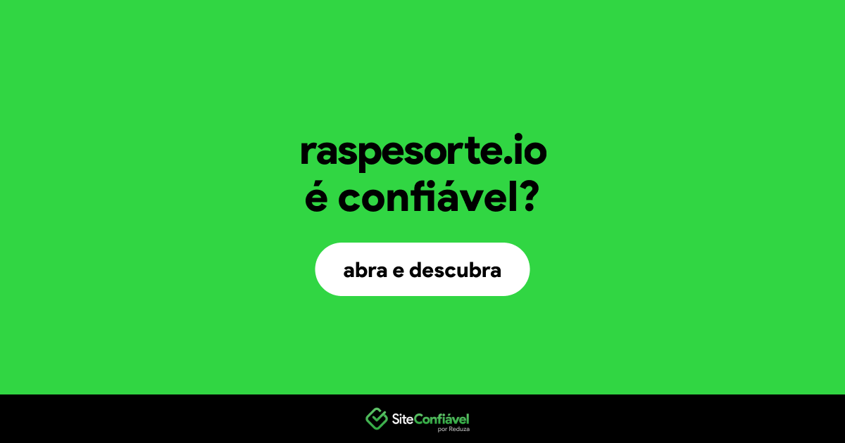 O site raspesorte.io é confiável?