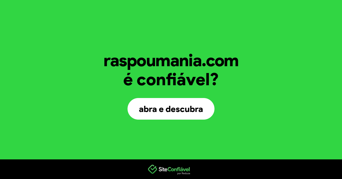 O site raspoumania.com é confiável?