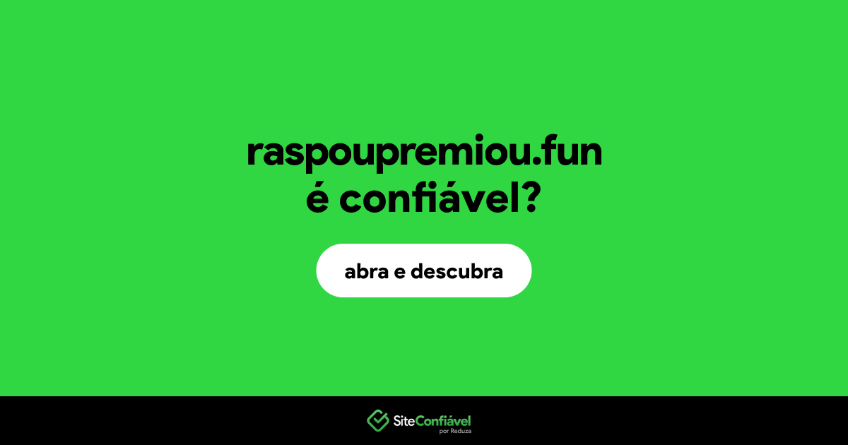 O site raspoupremiou.fun é confiável?