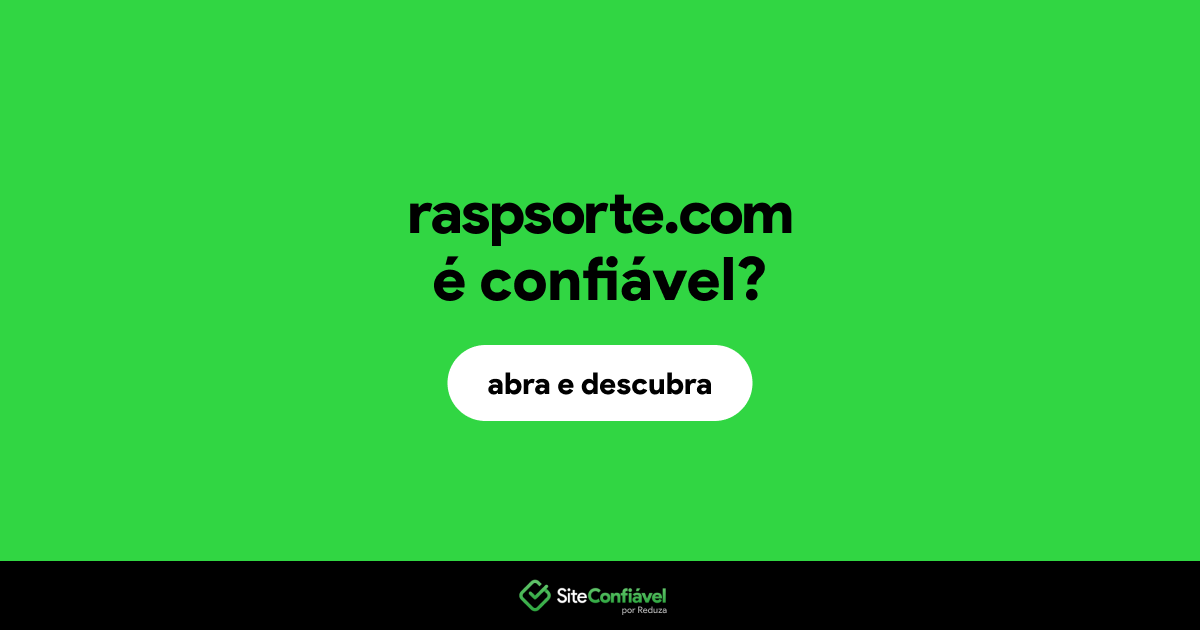O site raspsorte.com é confiável?