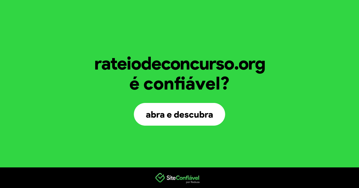 O site rateiodeconcurso.org é confiável?