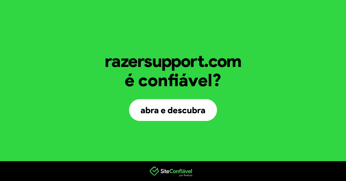 O site razersupport.com é confiável?