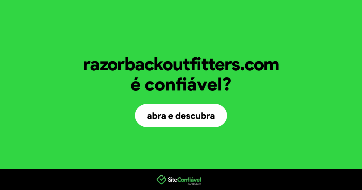 O site razorbackoutfitters.com é confiável?