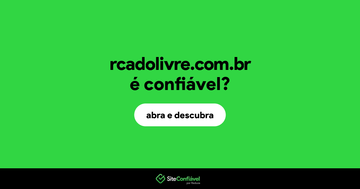 O site rcadolivre.com.br é confiável?