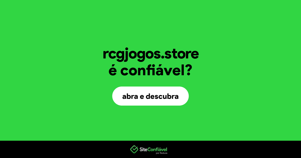 O site rcgjogos.store é confiável?