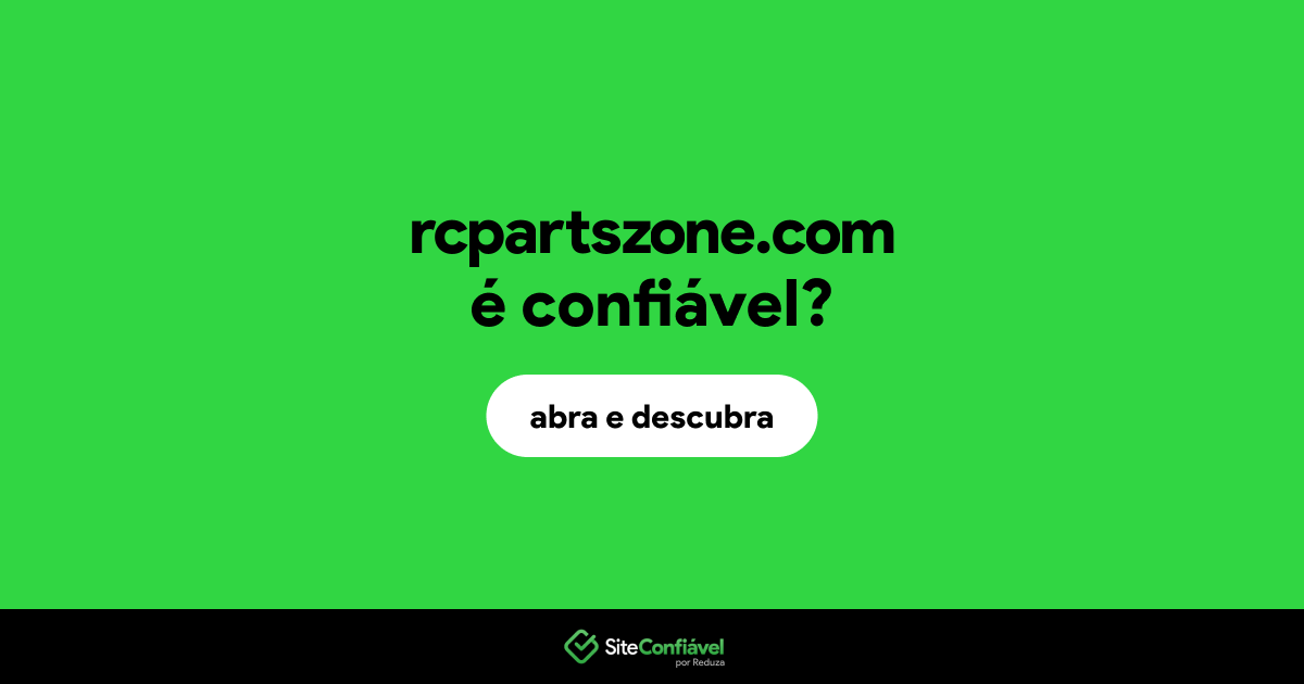 O site rcpartszone.com é confiável?