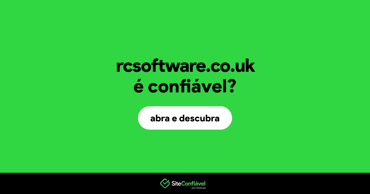 O site rcsoftware.co.uk é confiável?
