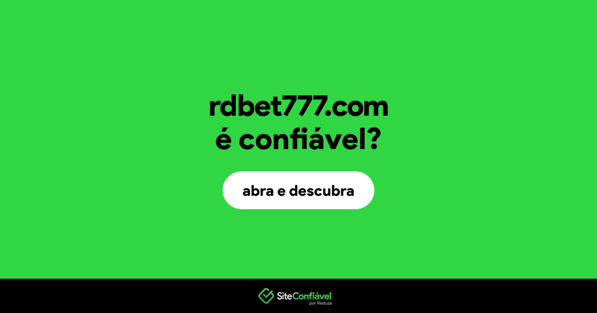 O site rdbet777.com é confiável?