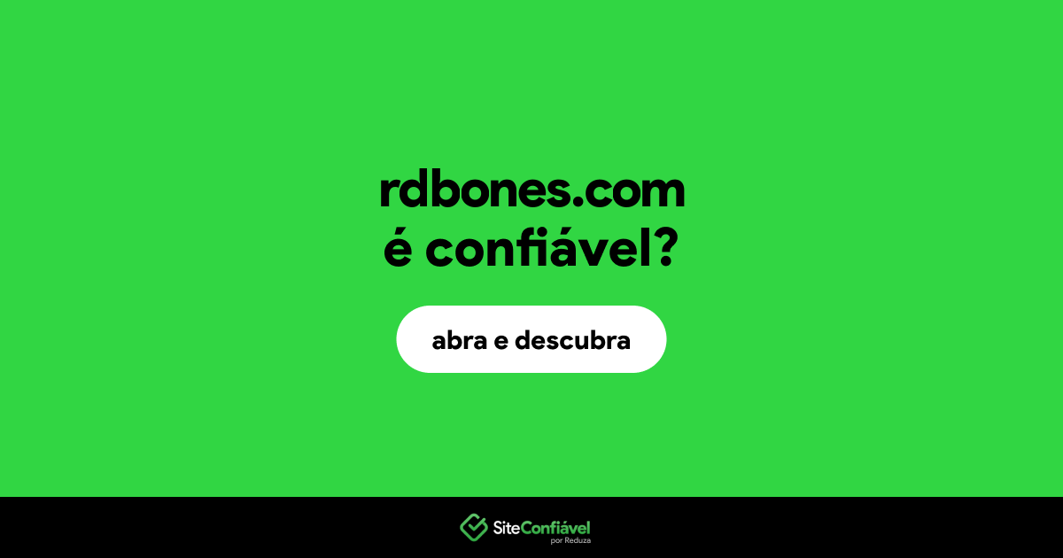 O site rdbones.com é confiável?