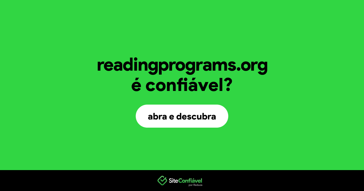 O site readingprograms.org é confiável?