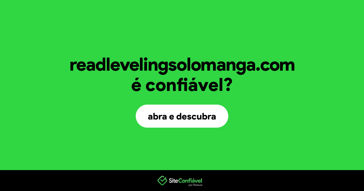 O site readlevelingsolomanga.com é confiável?