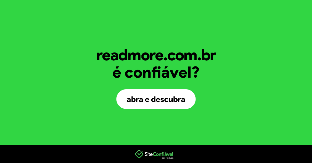 O site readmore.com.br é confiável?