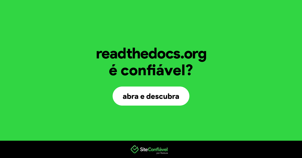 O site readthedocs.org é confiável?