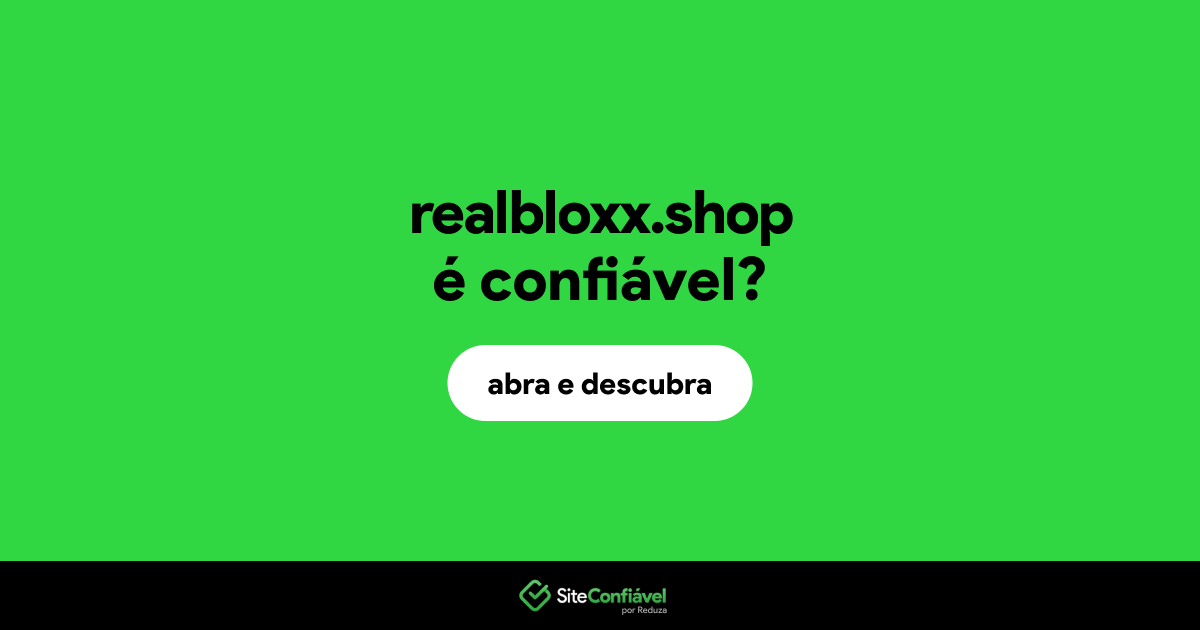 O site realbloxx.shop é confiável?