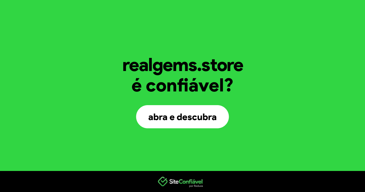 O site realgems.store é confiável?
