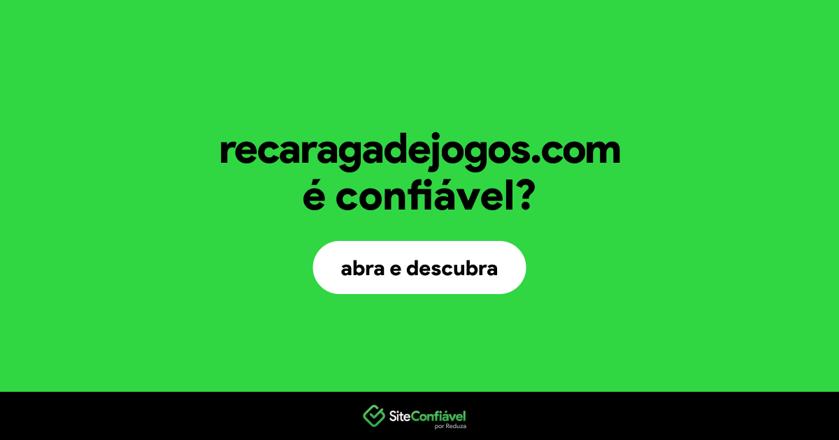 O site recaragadejogos.com é confiável?