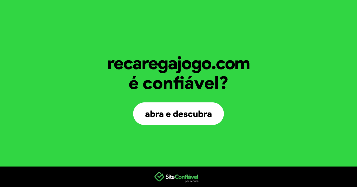 O site recaregajogo.com é confiável?
