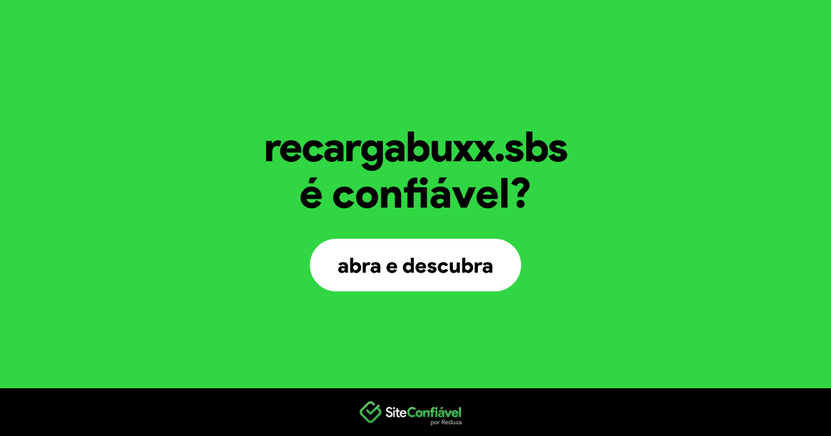 O site recargabuxx.sbs é confiável?