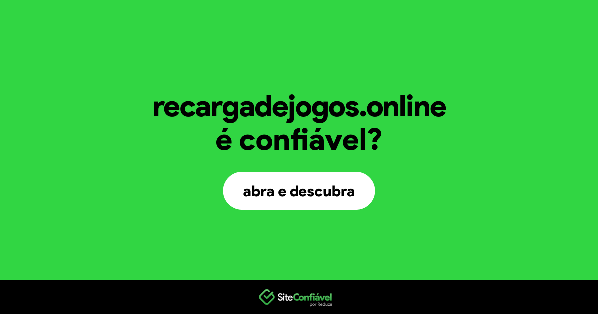 O site recargadejogos.online é confiável?